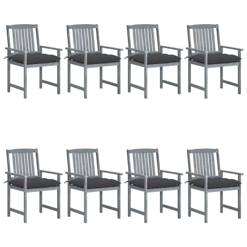 Tuinstoelen van massief acaciahout voor een rustieke buitenruimte - Antraciet / 8 - Tuinstoelen