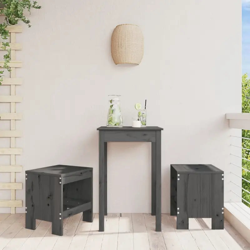 Tuinstoelen van massief grenenhout voor rustieke tuinplezier - Grijs grenenhout / 40 x 36 x 45 cm / 2 - Tuinstoelen