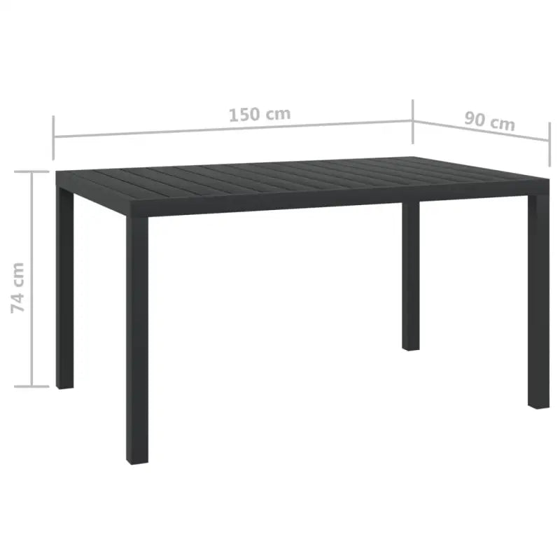Tuintafel met hoogwaardig HKC blad en stevig aluminium frame - Tuintafels