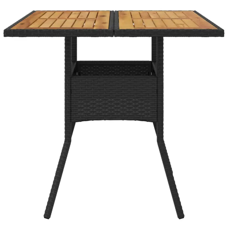 Tuintafel met houten blad en poly rattan voor eenvoudig schoon maken - Tuintafels