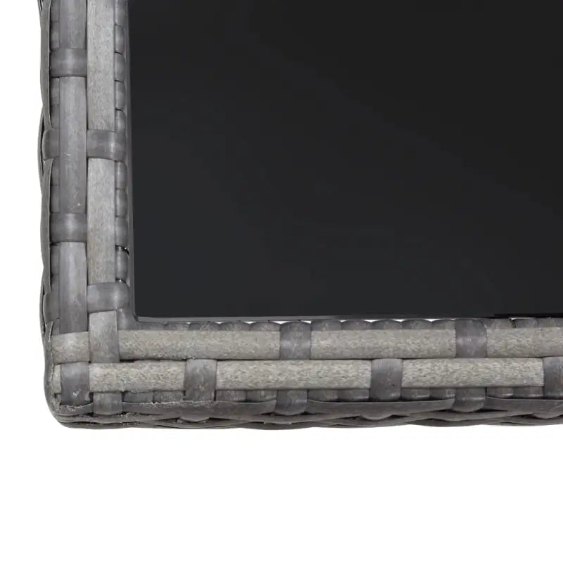 Tuintafel met poly rattan en glazen blad voor buitengebruik - Tuintafels