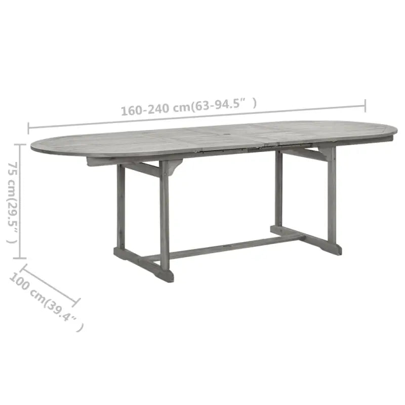 Tuintafel van massief acaciahout voor een rustieke tuinset - Tuintafels
