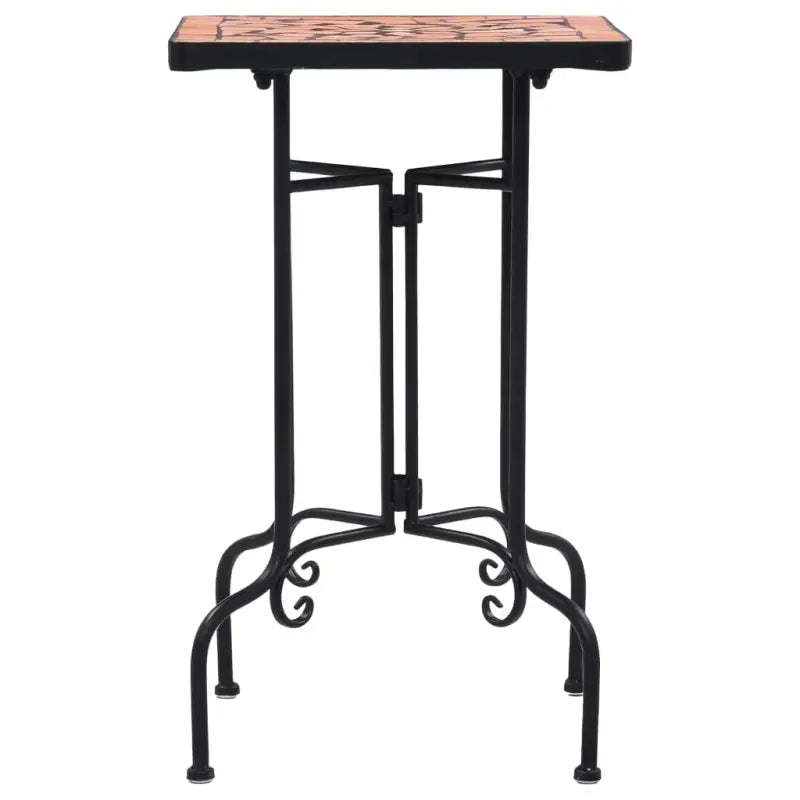 Tuintafeltje met mozaïeken blad en gebogen poten - Plantenstandaarden