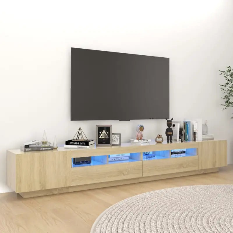 Tv-meubel Grijs Sonoma Eiken met RGB LED-verlichting en moderne charme - Sonoma eiken / 1 - Tv-meubels