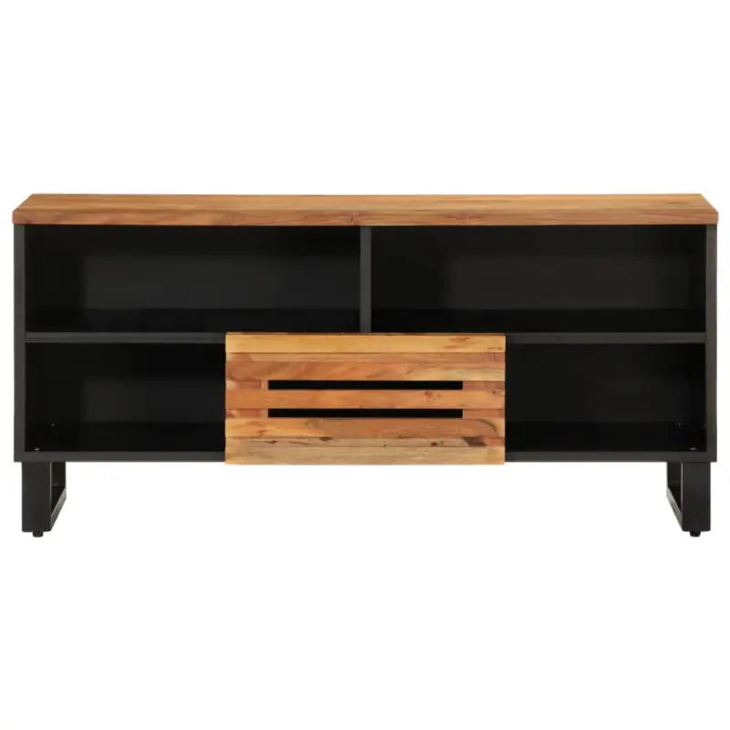 Tv-meubel met massief acaciahout en industriële stijl - Cd- & dvd-kasten