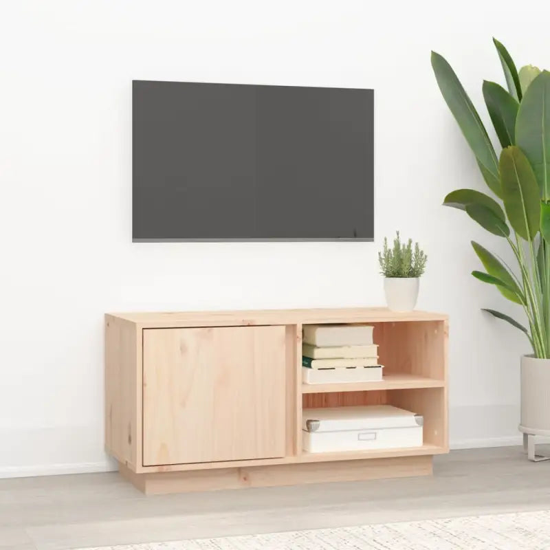 Tv-meubel met massief grenenhout voor een trendy en natuurlijk interieur - Naturel / 1 - Tv-meubels