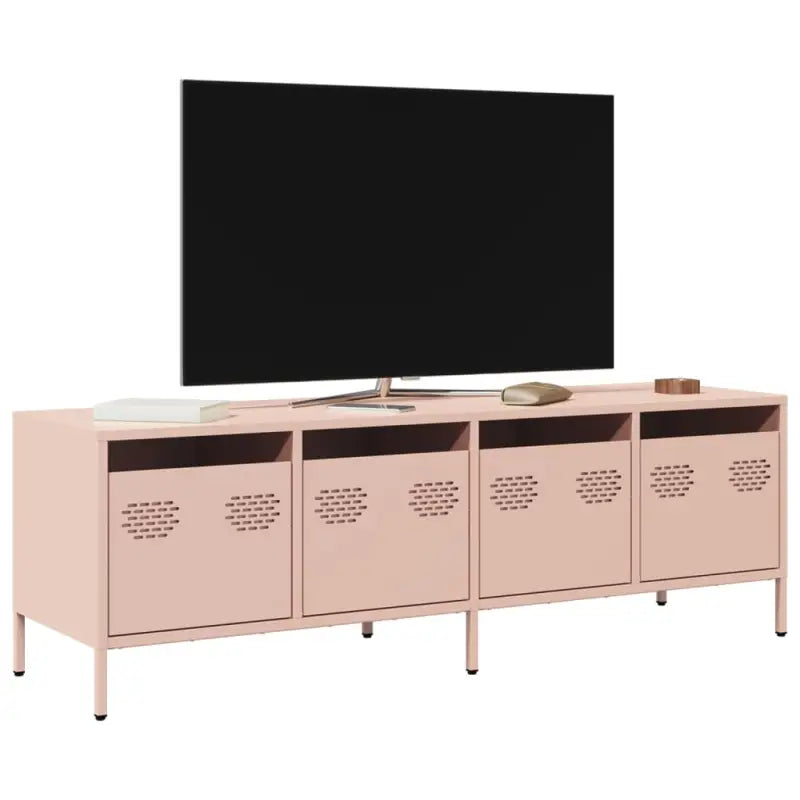 Tv-meubel met opbergruimte in robuust koudgewalst staal - Roze / 1 / 135 cm - Tv-meubels