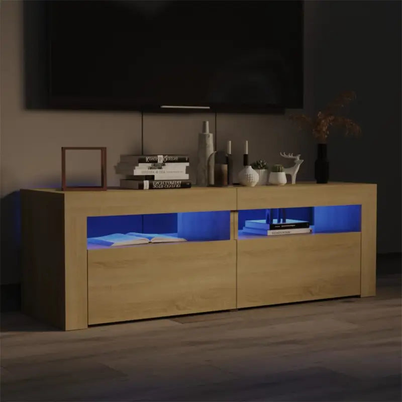 Tv-meubel met rgb led-verlichting en duurzaam ontwerp - Sonoma eiken / 1 - Tv-meubels