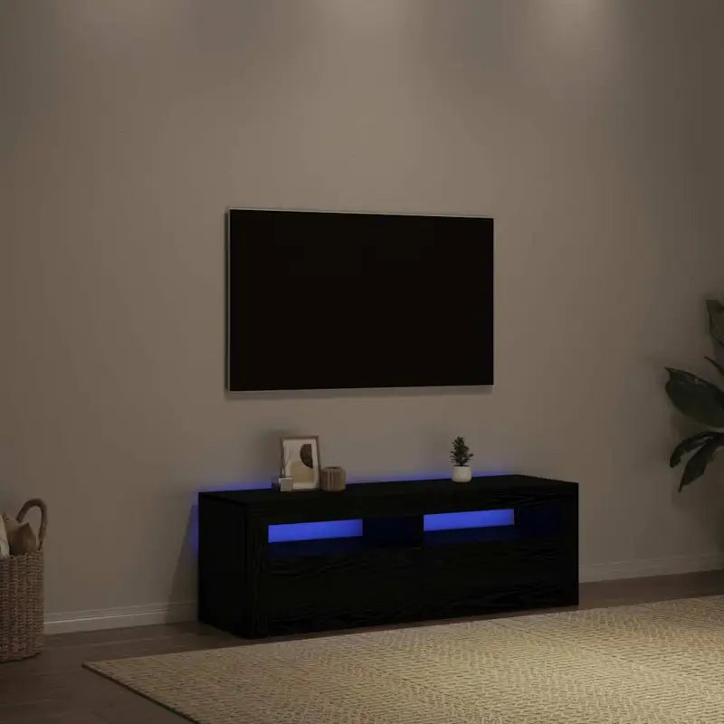 Tv-meubel met rgb led-verlichting en duurzaam ontwerp - Zwart eiken / 1 - Tv-meubels