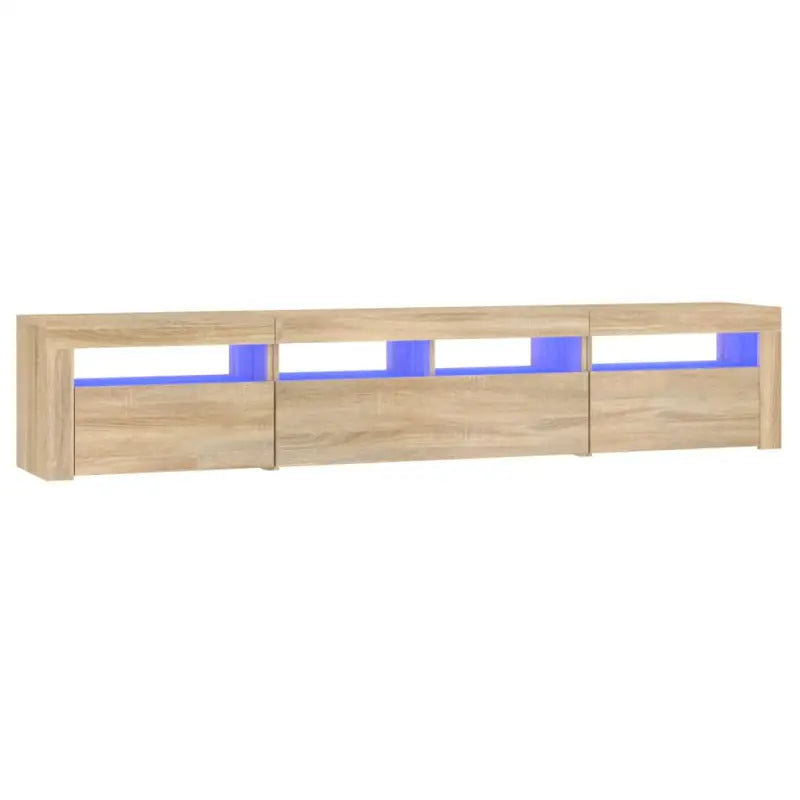 Tv-meubel met rgb led-verlichting en hoogwaardig bewerkt hout - Tv-meubels