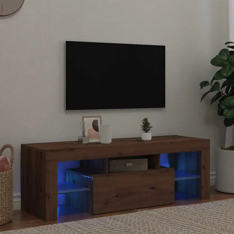 Tv-meubel met RGB LED-verlichting en modern design - artisanaal eikenkleurig / 1 - Tv-meubels