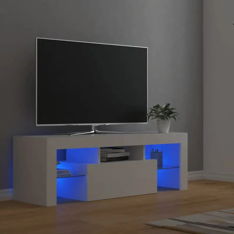 Tv-meubel met RGB LED-verlichting en modern design - Wit / 1 - Tv-meubels