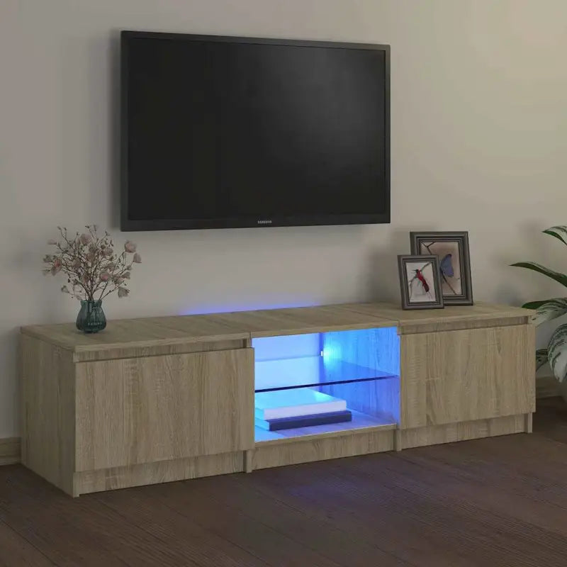 Tv-meubel met rgb led-verlichting en stevig praktisch ontwerp - Sonoma eiken / 140 x 40 x 36 cm / 1 - Tv-meubels