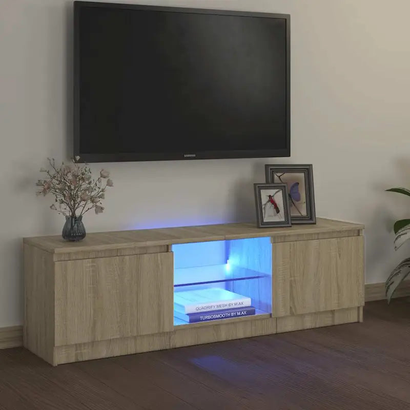 Tv-meubel met rgb led-verlichting en stevig praktisch ontwerp - Sonoma eiken / 120 x 30 x 36 cm / 1 - Tv-meubels