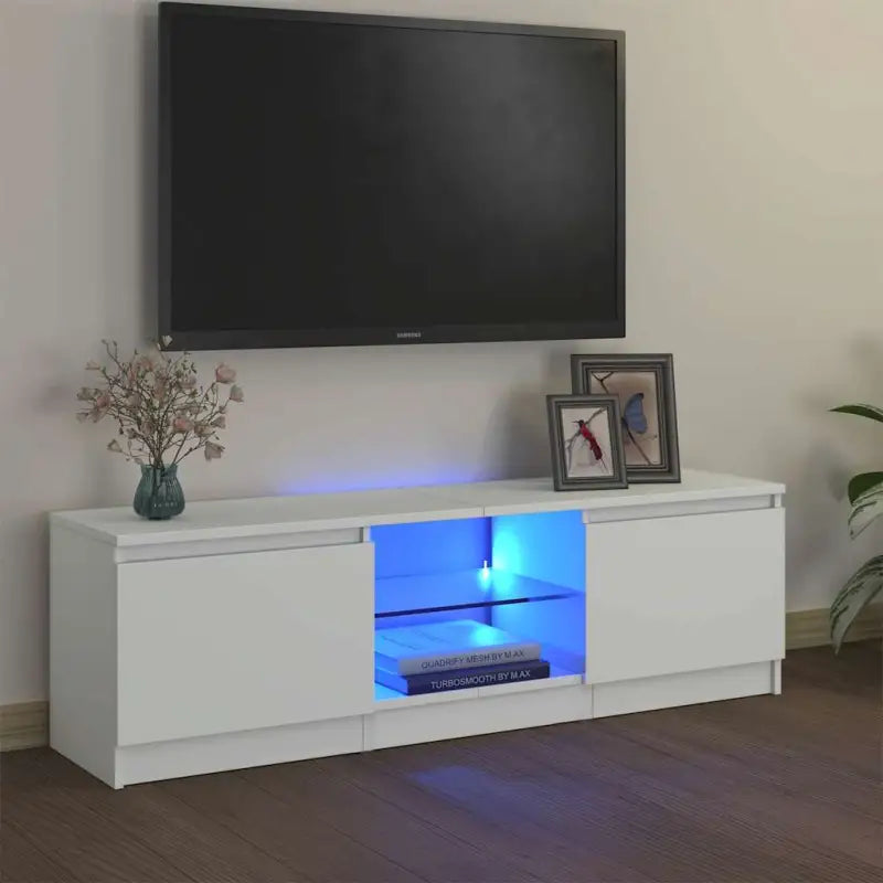 Tv-meubel met rgb led-verlichting en stevig praktisch ontwerp - Wit / 120 x 30 x 36 cm / 1 - Tv-meubels
