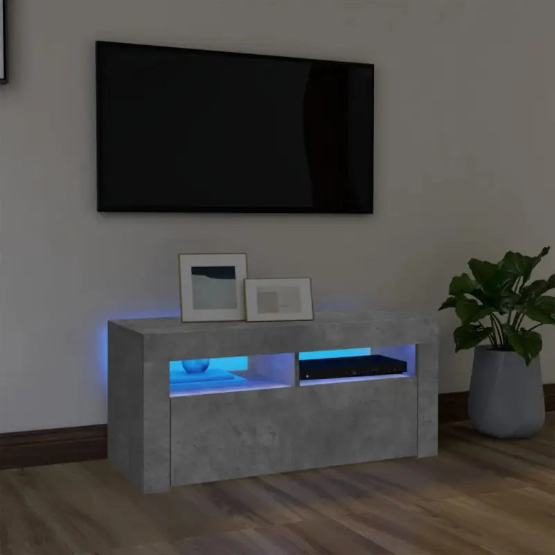 Tv-meubel met rgb led-verlichting en trendy duurzaam ontwerp - Betongrijs / 1 - Tv-meubels