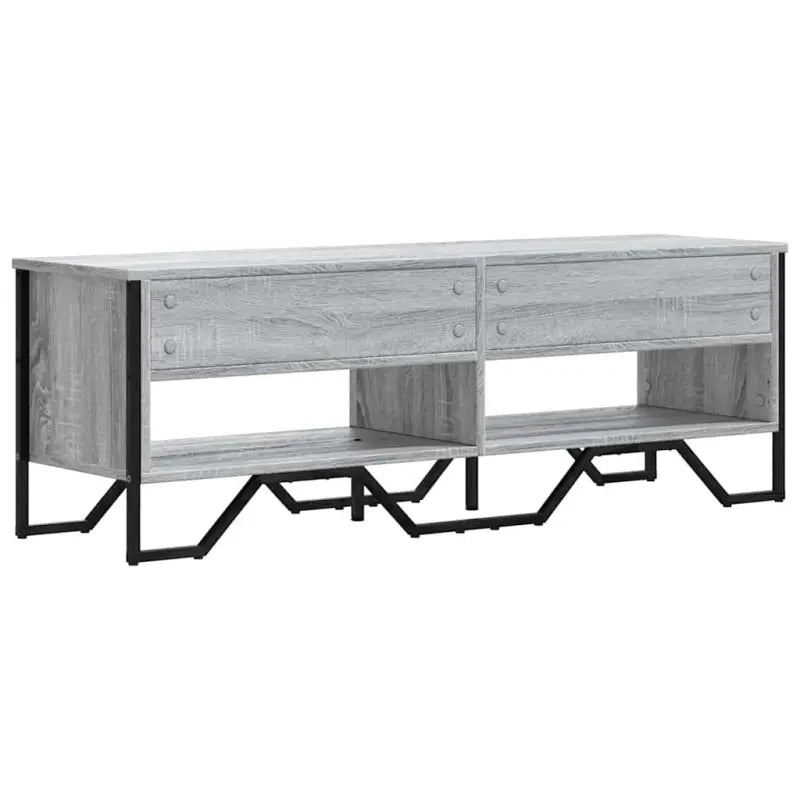 Tv-meubel van bewerkt hout in grijs sonoma met veel opbergruimte - Tv-meubels