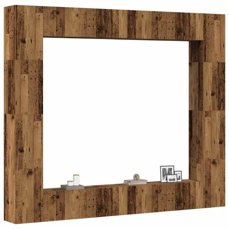 Tv-meubel van bewerkt hout met muurbevestiging en trendy design - Oud hout / 1 / 100 cm - Tv-meubels