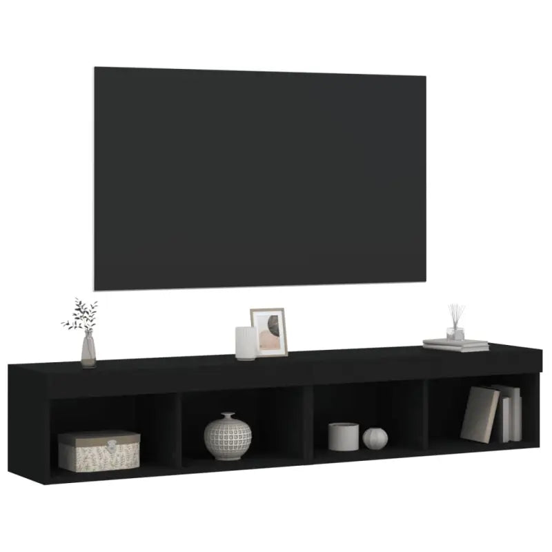 Tv-meubel van bewerkt hout met RGB LED-verlichting en stijlvol design - Tv-meubels