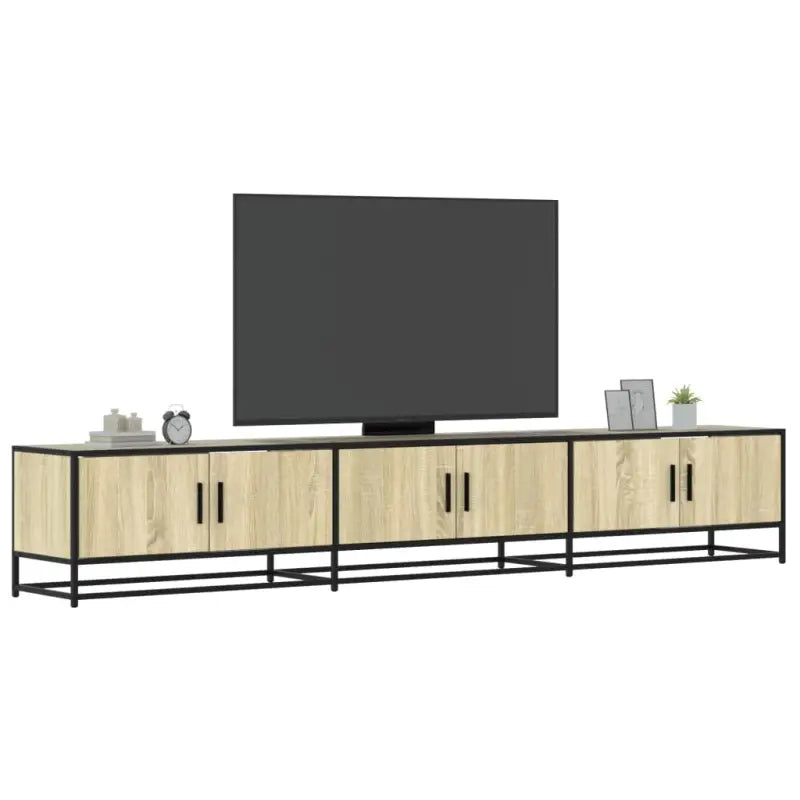 Tv-meubel van bewerkt hout met ruime opbergruimte - Sonoma eiken / 1 / 240 cm - Tv-meubels