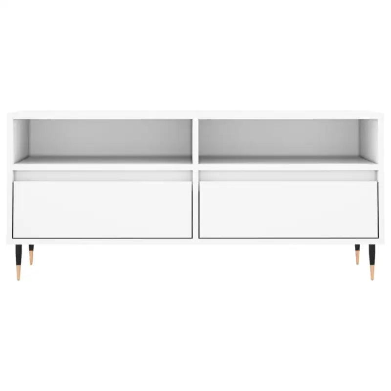 Tv-meubel van bewerkt hout met stevige ijzeren poten en opbergruimte - Tv-meubels