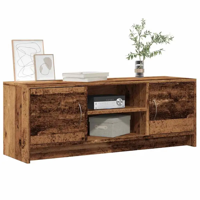 Tv-meubel van bewerkt hout met trendy en praktisch ontwerp - Oud hout / 1 - Tv-meubels