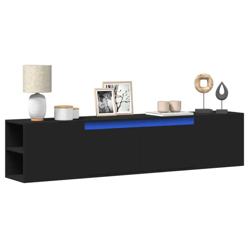 Tv-meubel van bewerkt hout voor een stabiele en duurzame woonkameract - Zwart / 1 / 180 cm - Tv-meubels