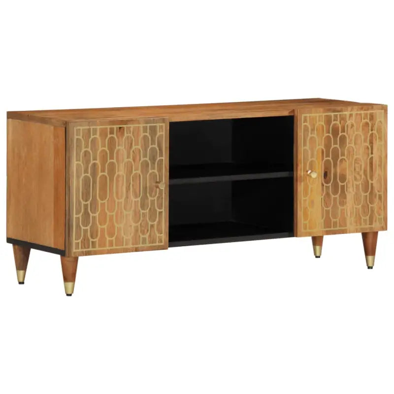 Tv-meubel van massief mangohout met trendy en praktisch design - Honingbruin / 1 - Tv-meubels