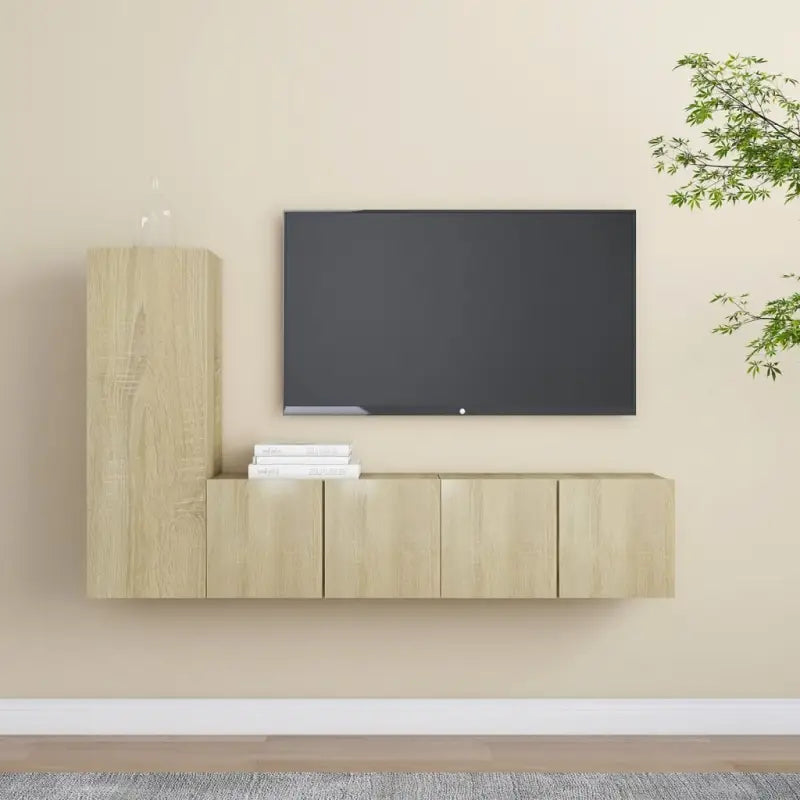 Tv-meubels muurbevestigd met opbergruimte voor een moderne woonstijl - Sonoma eiken / 3 / 60 cm - Tv-meubels