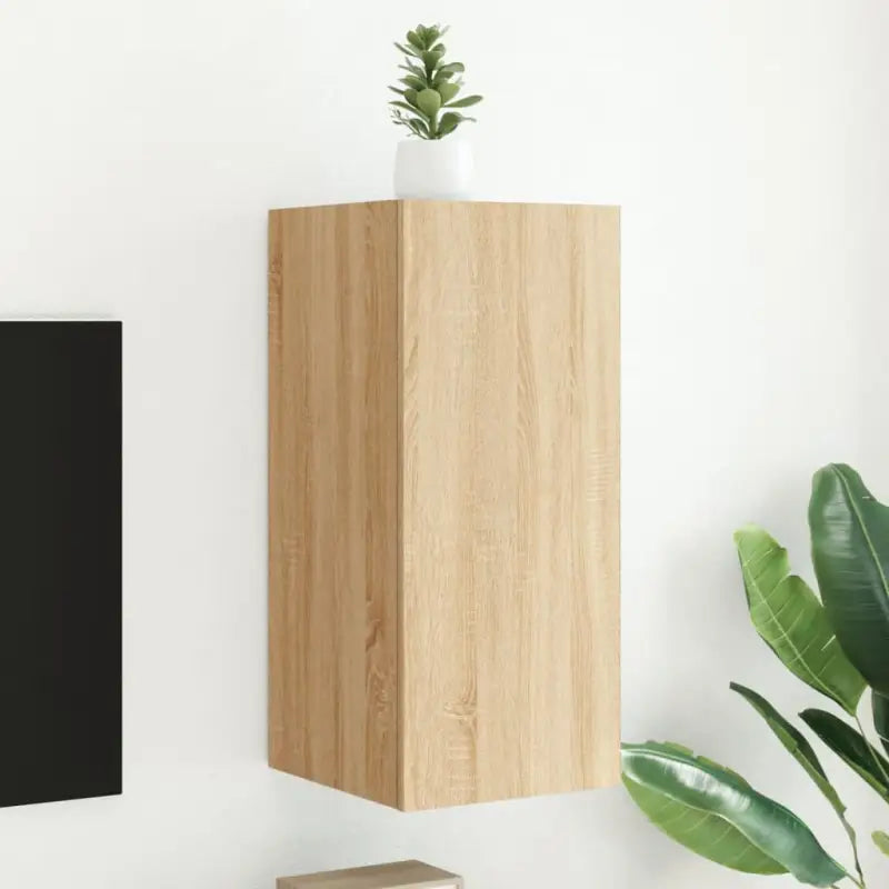 Tv-wandmeubelen met rgb led-verlichting voor een stijlvolle woonkamer - Sonoma eiken / 30.5 x 35 x 70 cm / 1