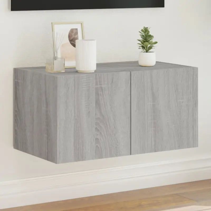 Tv-wandmeubelen met rgb led-verlichting voor een stijlvolle woonkamer - Grijs sonoma / 60 x 35 x 31 cm / 1 - Tv-meubels