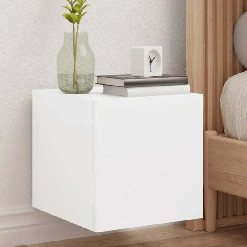 Tv-wandmeubelen met rgb led-verlichting voor een stijlvolle woonkamer - Wit / 30.5 x 35 x 30 cm / 2 - Tv-meubels