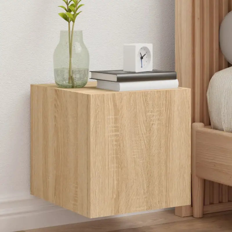 Tv-wandmeubelen met rgb led-verlichting voor een stijlvolle woonkamer - Sonoma eiken / 30.5 x 35 x 30 cm / 1