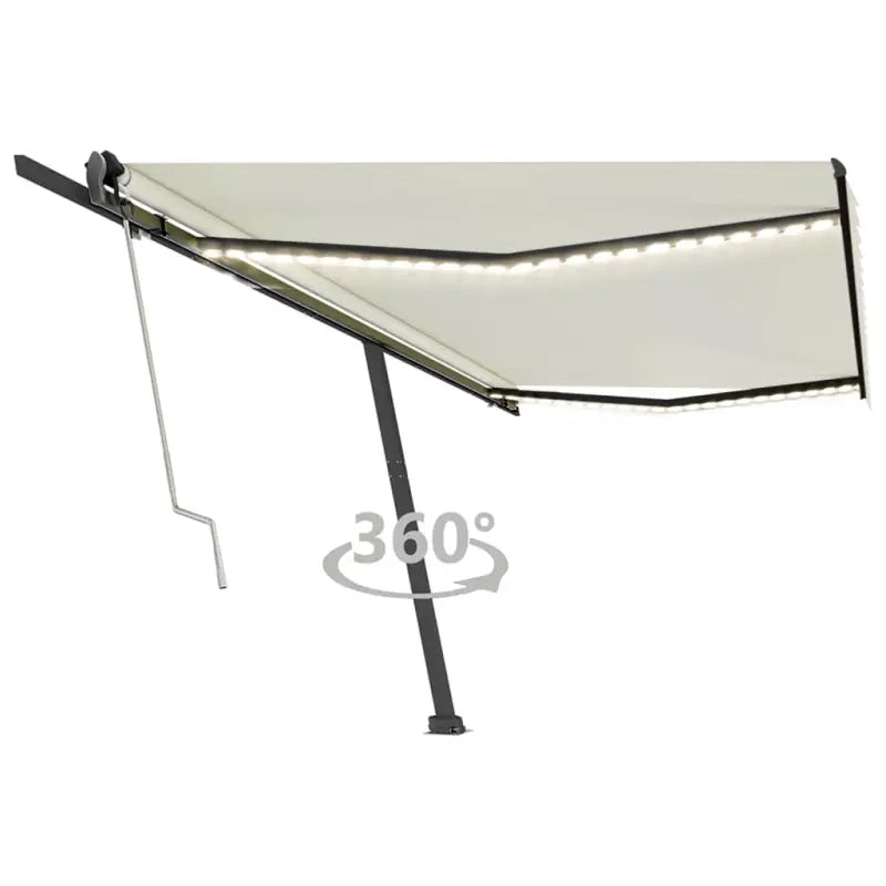 Uitschuifbare luifel met gepoedercoat aluminium voor buitenplezier - Crème / 500 x 350 cm / 1 - Zonwering
