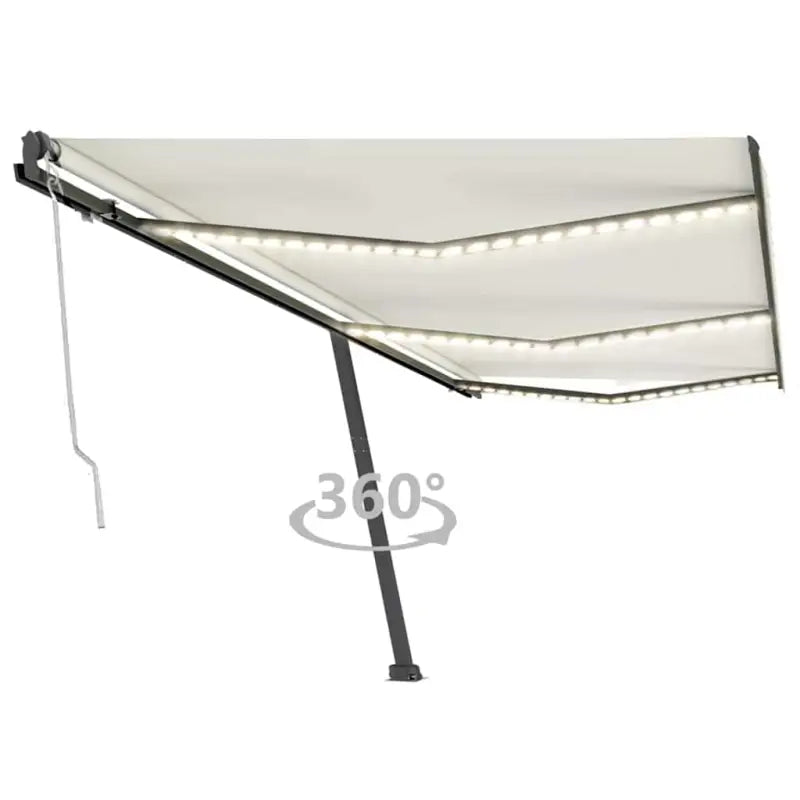 Uitschuifbare luifel met gepoedercoat aluminium voor buitenplezier - Crème / 600 x 300 cm / 1 - Zonwering