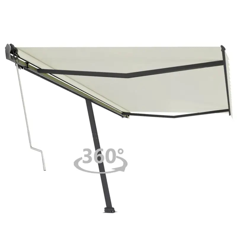 Uitschuifbare luifel met gepoedercoat aluminium voor buitenruimte - Crème / 500 x 350 cm / 1 - Zonwering