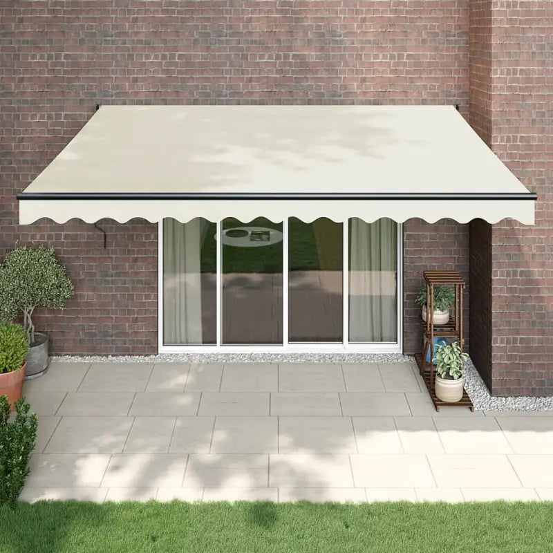 Uitschuifbare luifel van gepoedercoat aluminium voor terras en tuin - Crème / 4.5 x 3 m / 1 - Zonwering