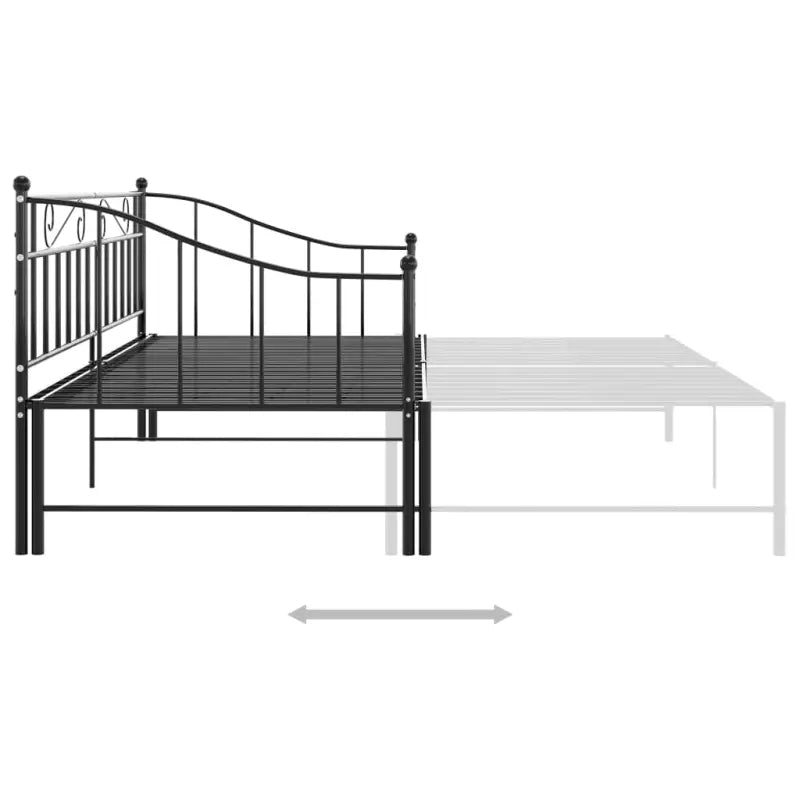 Veelzijdige bedbank met afmetingen bed voor zit- en slaapplaats - Zwart - Bedden & bedframes
