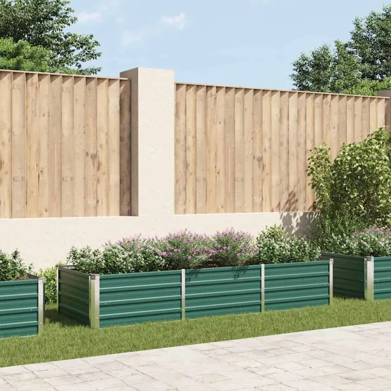 Verhoogde plantenbak van gegalvaniseerd staal voor tuin en balkon - Groen / 240 x 80 x 45 cm / 1 - Bloempotten &