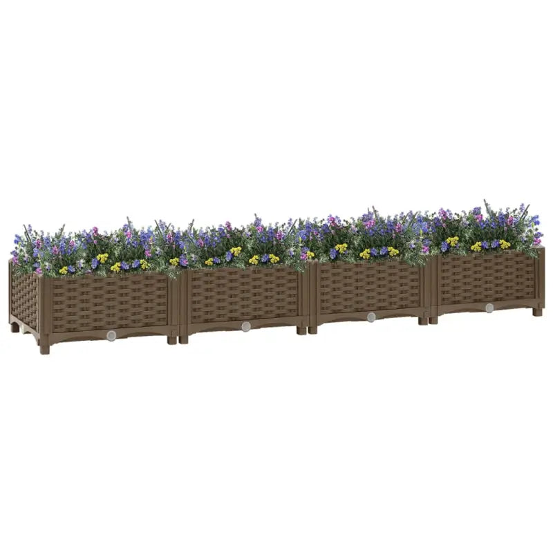 Verhoogde tuinbak voor bloemen en planten - Bruin / 160 x 40 x 23 cm / 1 - Bloempotten & plantenbakken