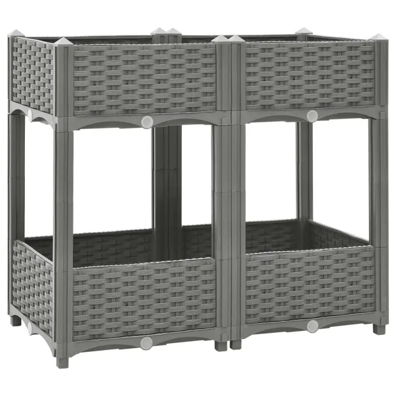 Verhoogde tuinbak voor bloemen en planten - Lichtgrijs / 80 x 40 x 71 cm / 1 - Bloempotten & plantenbakken