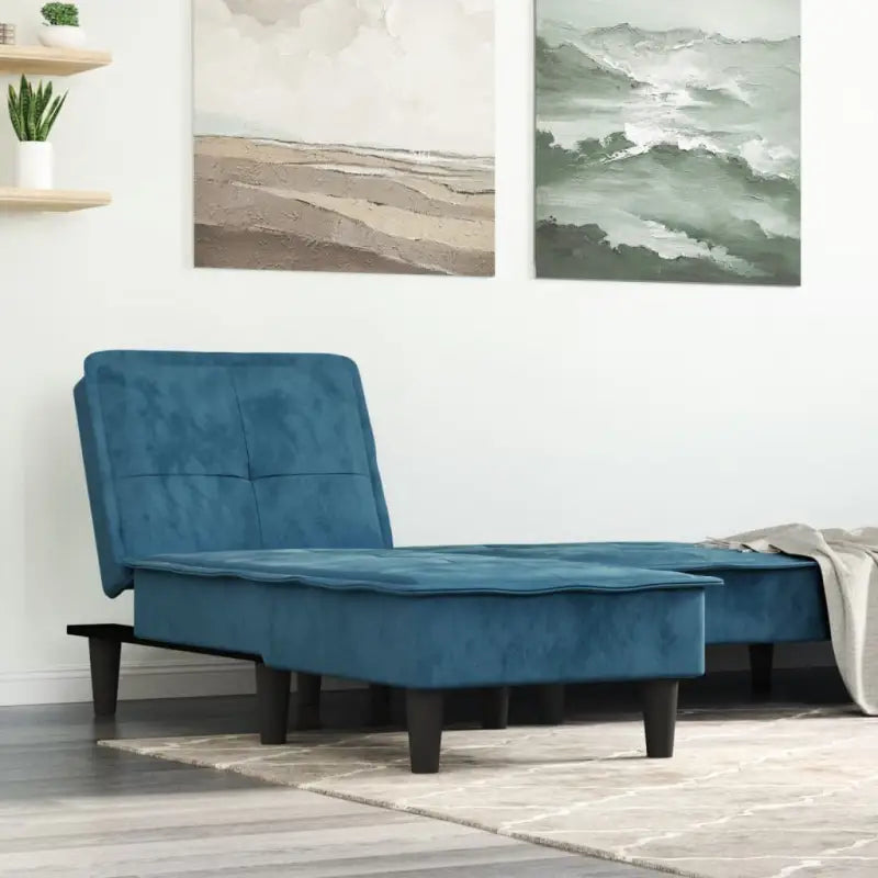 Verstelbare chaise longue met compacte totale afmetingen voor kleine ruimtes - Blauw / 1 - Chaises longues