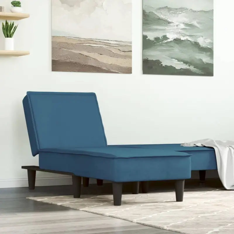 Verstelbare chaise longue voor kleine ontspanningshoekje met kleine totale afmetingen - Blauw / 1 - Chaises longues