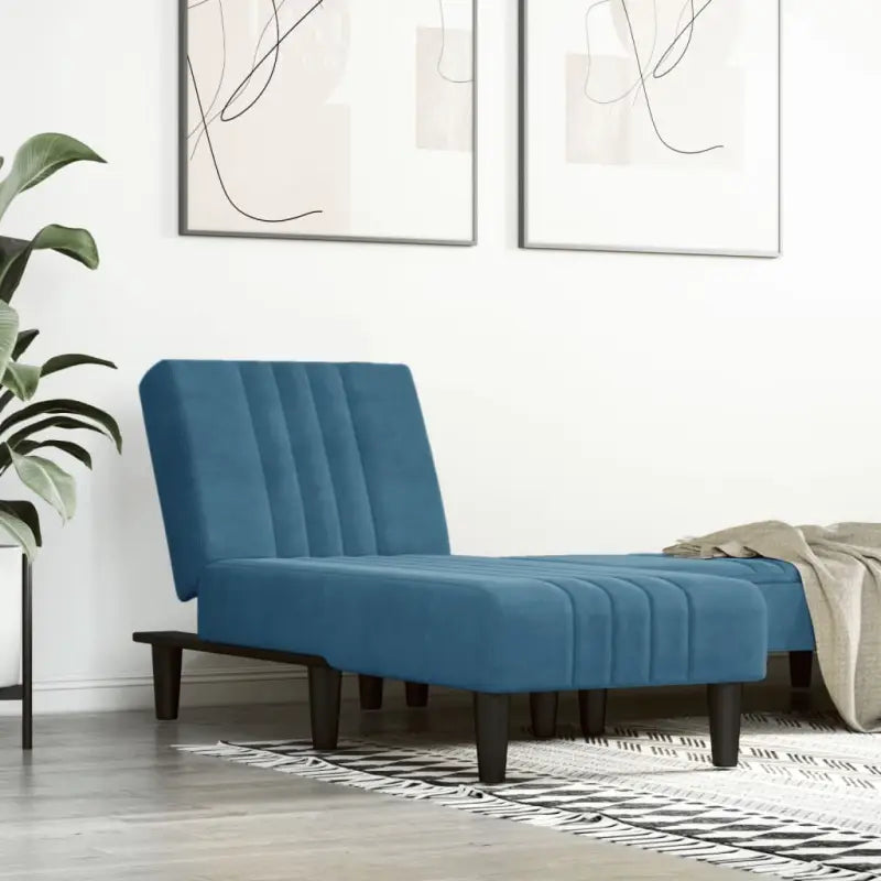 Verstelbare chaise longue voor kleine ontspanningshoekjes totale afmetingen - Blauw / 1 - Chaises longues
