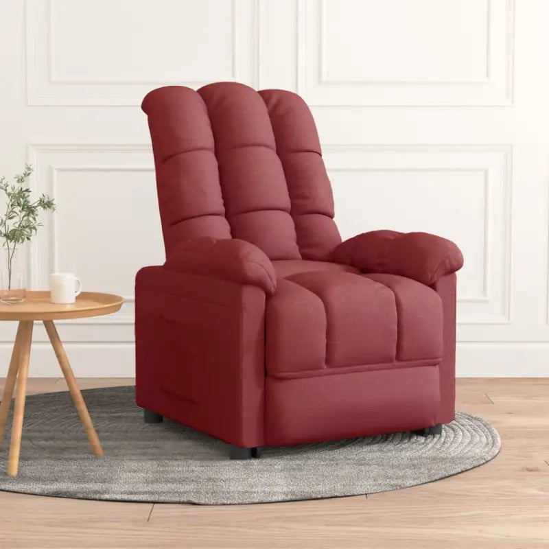 Verstelbare fauteuil voor ontspannen zitplezier en comfort - Wijnrood / 1 - Fauteuils & Relaxfauteuils