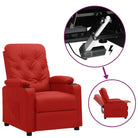 Verstelbare stoel met elektrische motor voor ultiem comfort - Wijnrood / 1 - Fauteuils & Relaxfauteuils