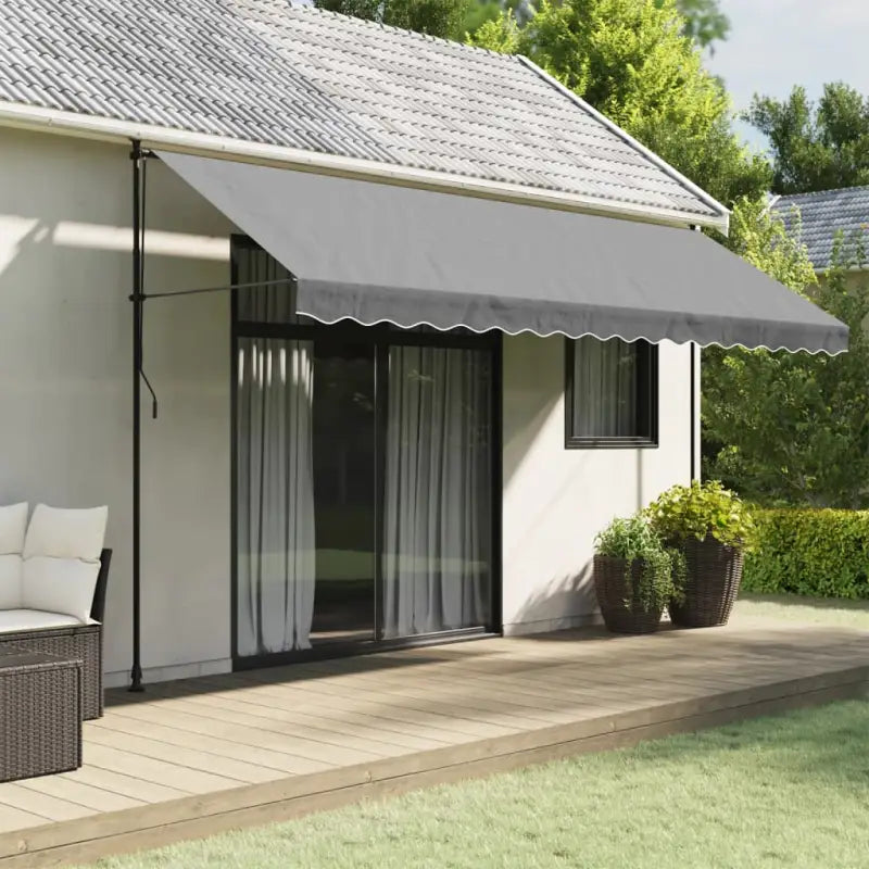 Vervangingsdoek voor Luifelrok voor een Frisse uitstraling - Antraciete strepen / 4.5 m / 1 - Zonwering