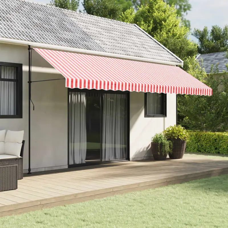Vervangingsdoek voor Luifelrok voor een Frisse uitstraling - Rood en wit / 5 m / 1 - Zonwering
