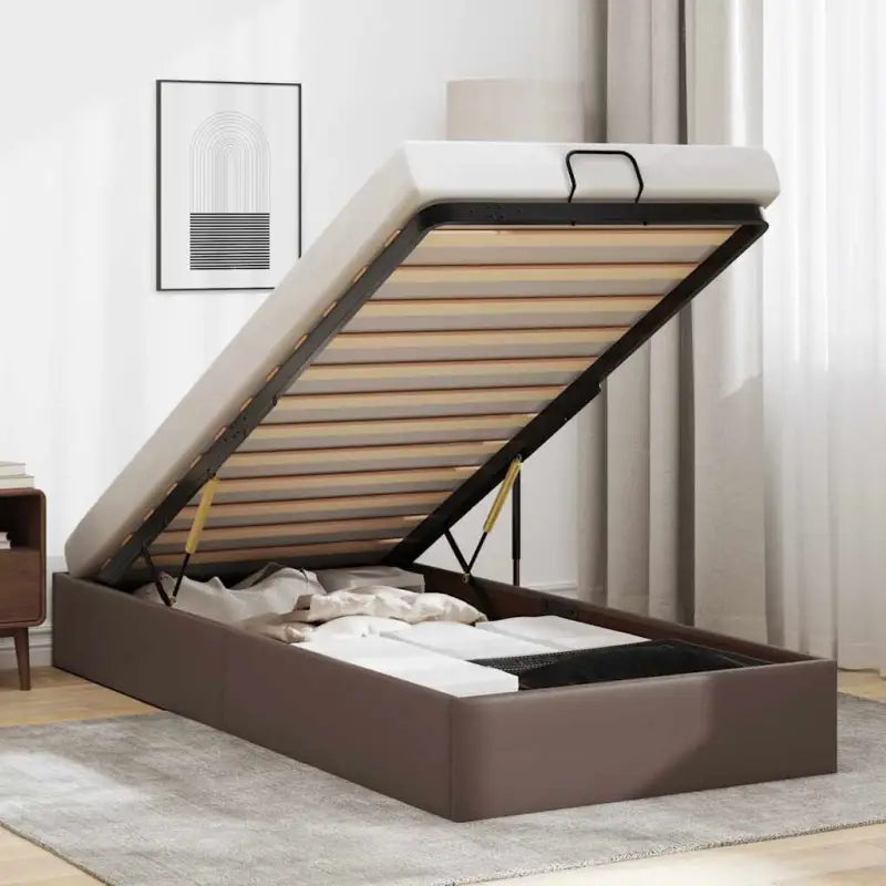 Voetenbank voor bedden en boxspring nodig met opberggemak en comfort - Bruin / 100 x 200 cm - Bedden & bedframes