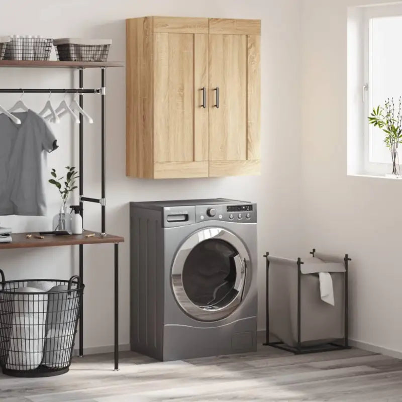 Wandgemonteerde kast van bewerkt hout met elegant en stevig ontwerp - Sonoma eiken / 1 - Dressoirs & buffetkasten
